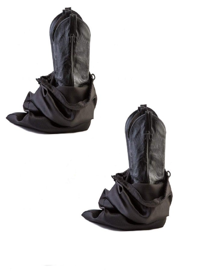 Tuff Guy Travel and Storage Boot Bags, Cowboy Boot Bag, Made of Strong Water Proof Ballistic Nylon w/Locking Drawstring (Black) -Travel Boot Bags, 23" X 19" (2 Pack) - Image 1